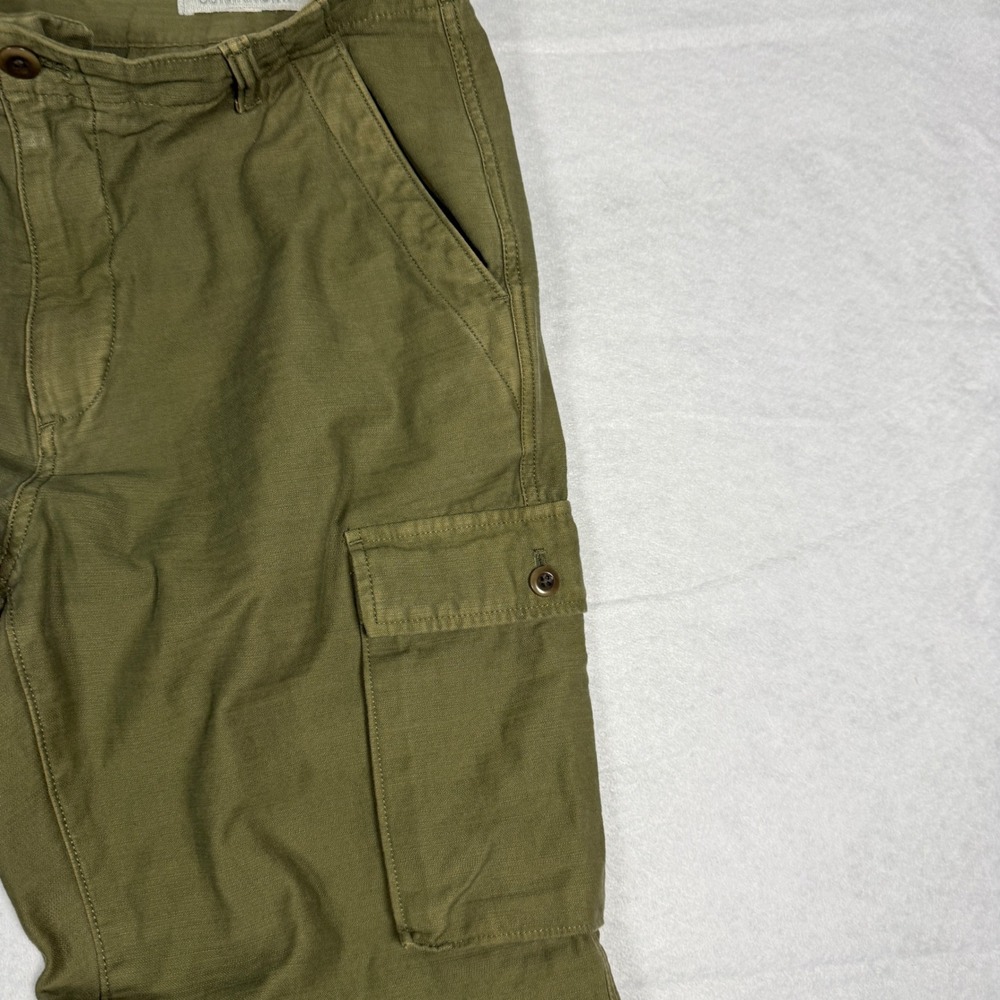 Outerknown Cargo Fatigue Pants Mens 32x26 Olive Green Organic Cotton Ripstop - Picture 13 of 13
